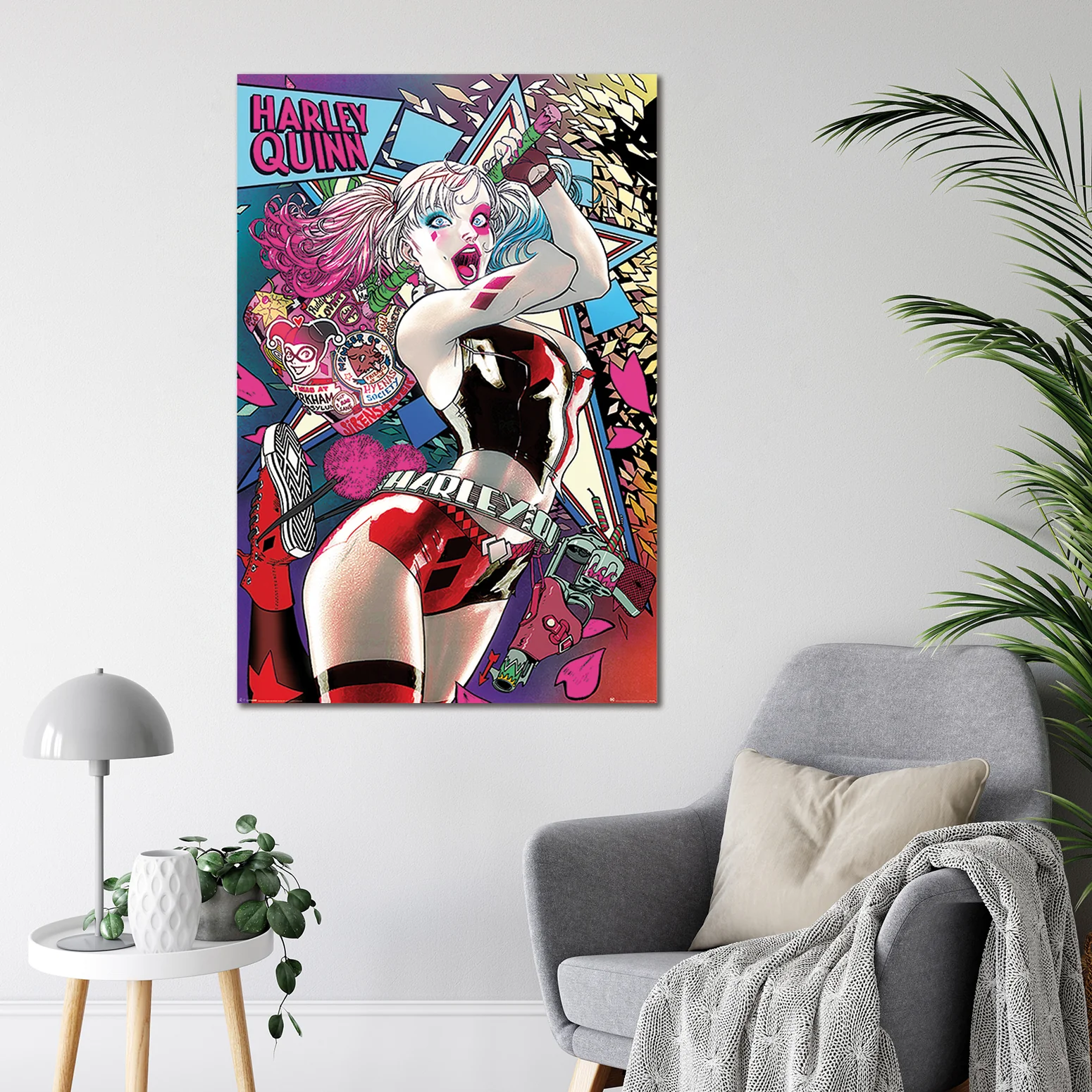 Batman Poster Comic Harley Quinn Neon - Image 3