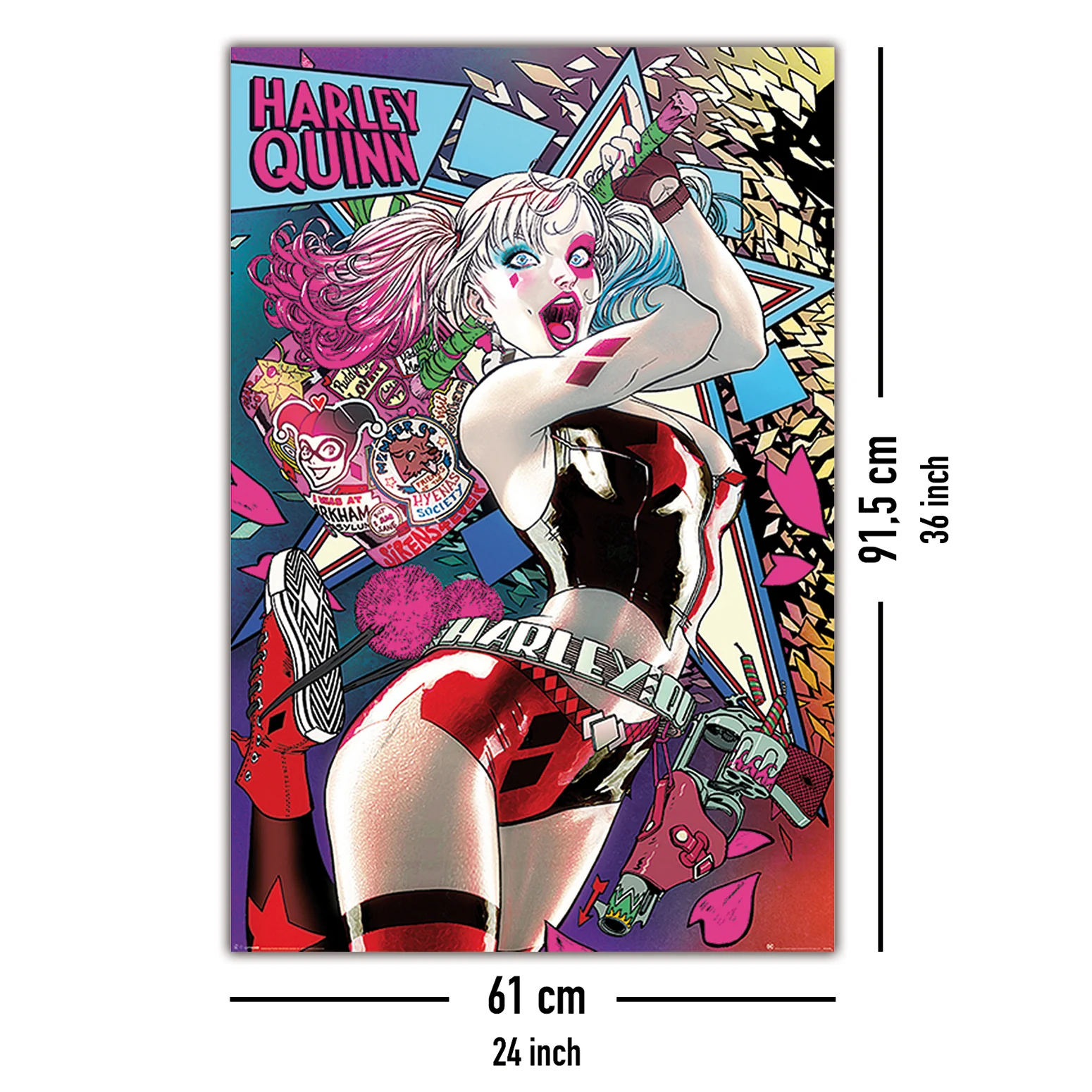 Batman Poster Comic Harley Quinn Neon - Image 5