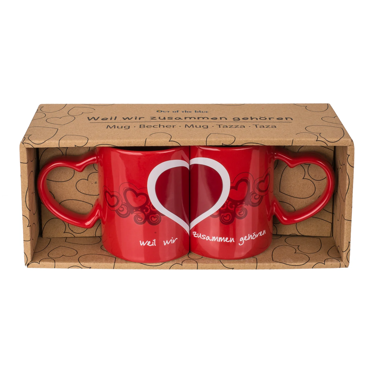Doppeltasse Herz Weil wir zusammen gehören - Image 3