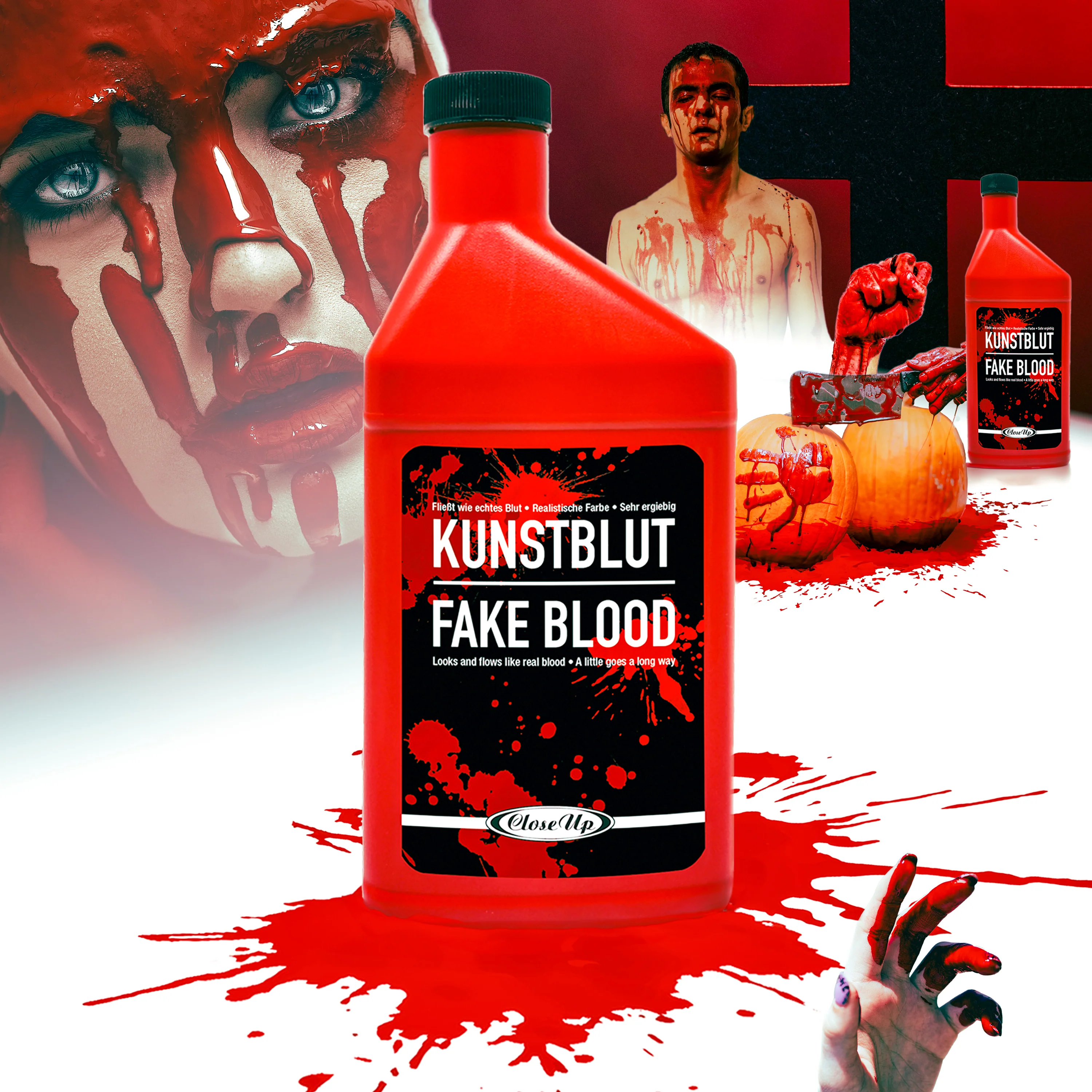 Flasche Kunstblut Theater-Blut Filmblut rot 473 ml, Halloween - Image 5