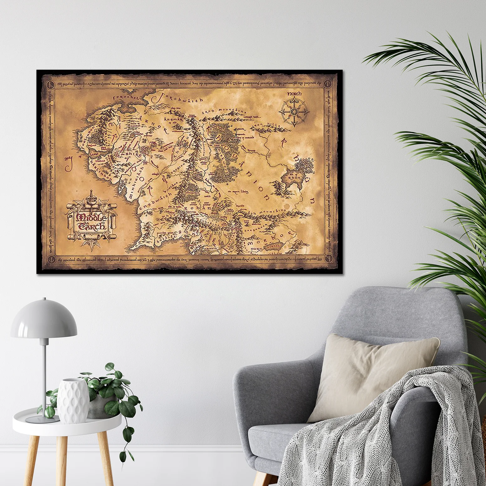 Herr der Ringe Poster Karte von Mittelerde (Dark) - Image 3