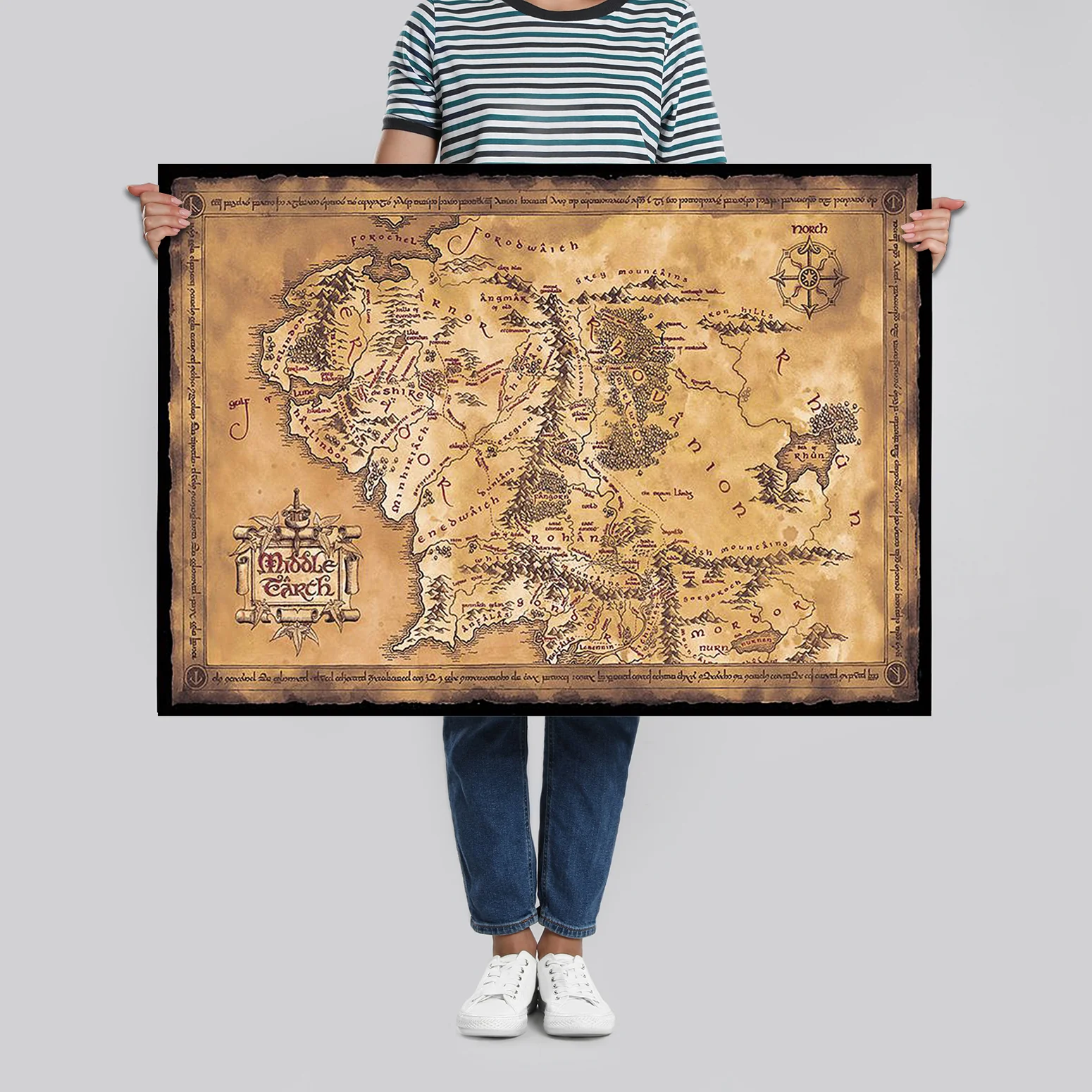 Herr der Ringe Poster Karte von Mittelerde (Dark) - Image 4