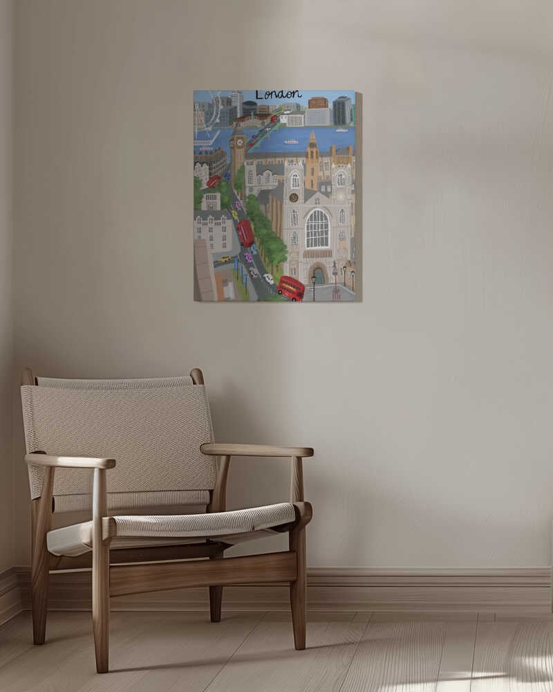 London City with View of the Thames River and Big Ben by Artist Carla Daly - Image 6