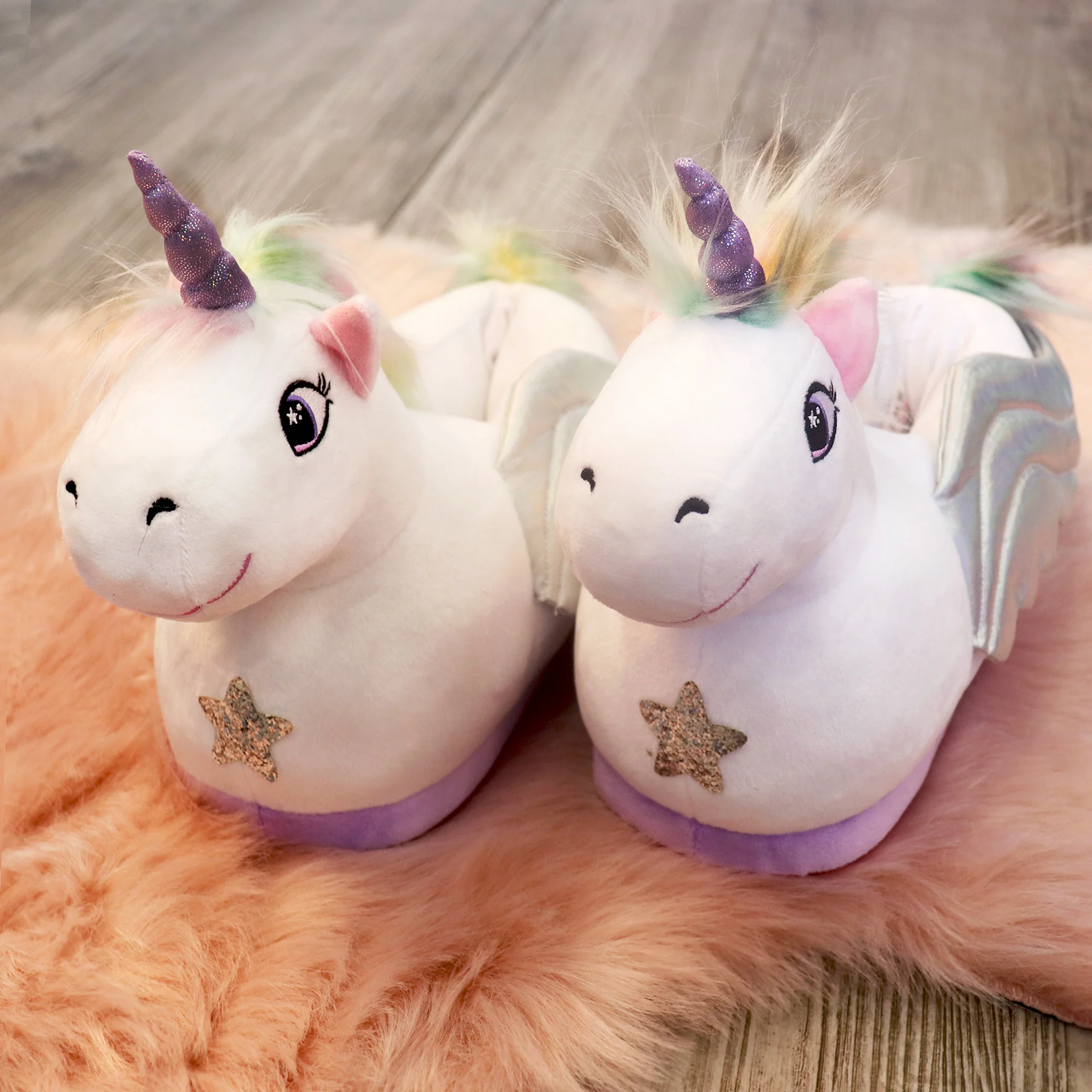 Pegasus Kinder Hausschuhe SLOFFIES One Size Kids Einhorn - Image 6