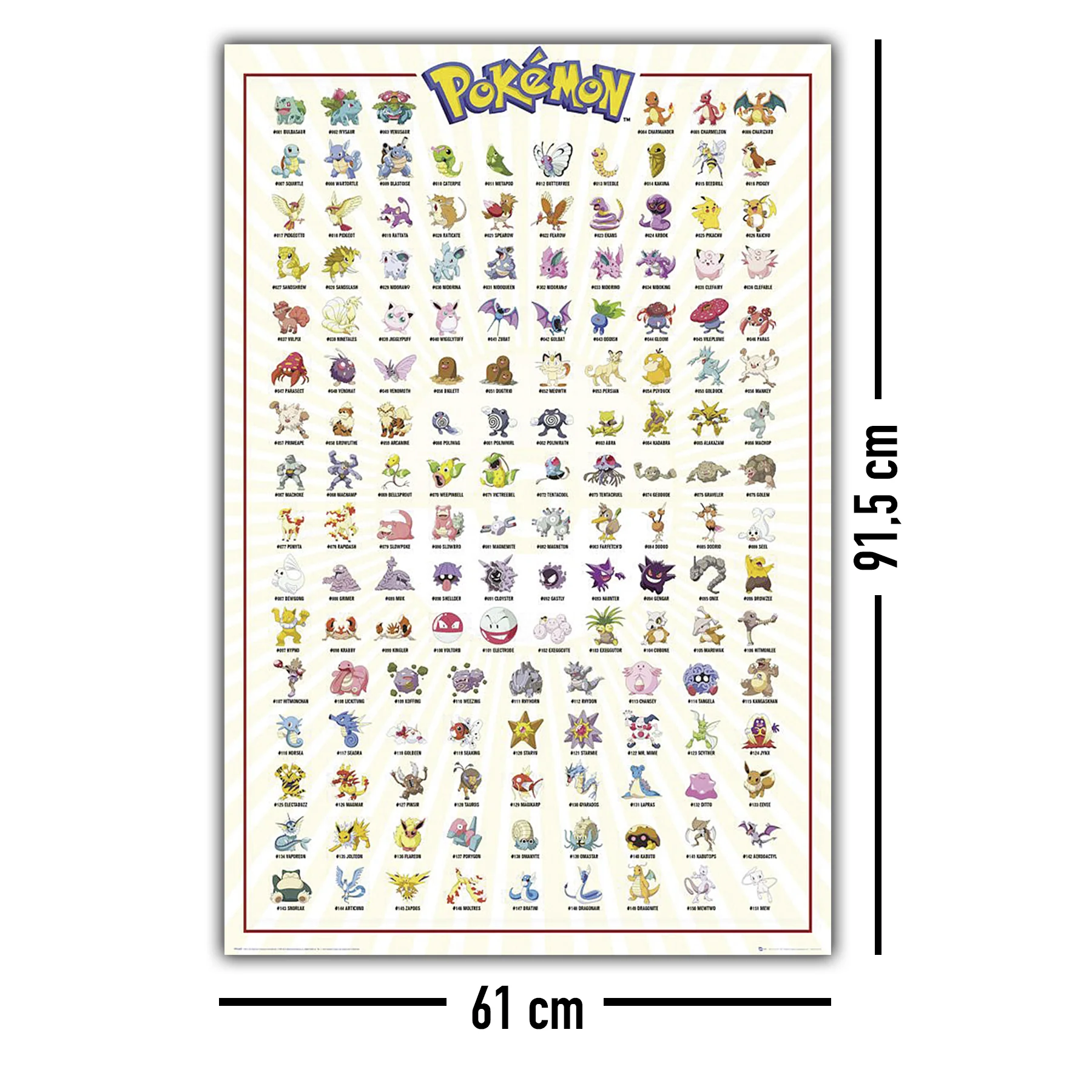 Pokémon Poster Charaktere (#001-151) Kanto - Image 8