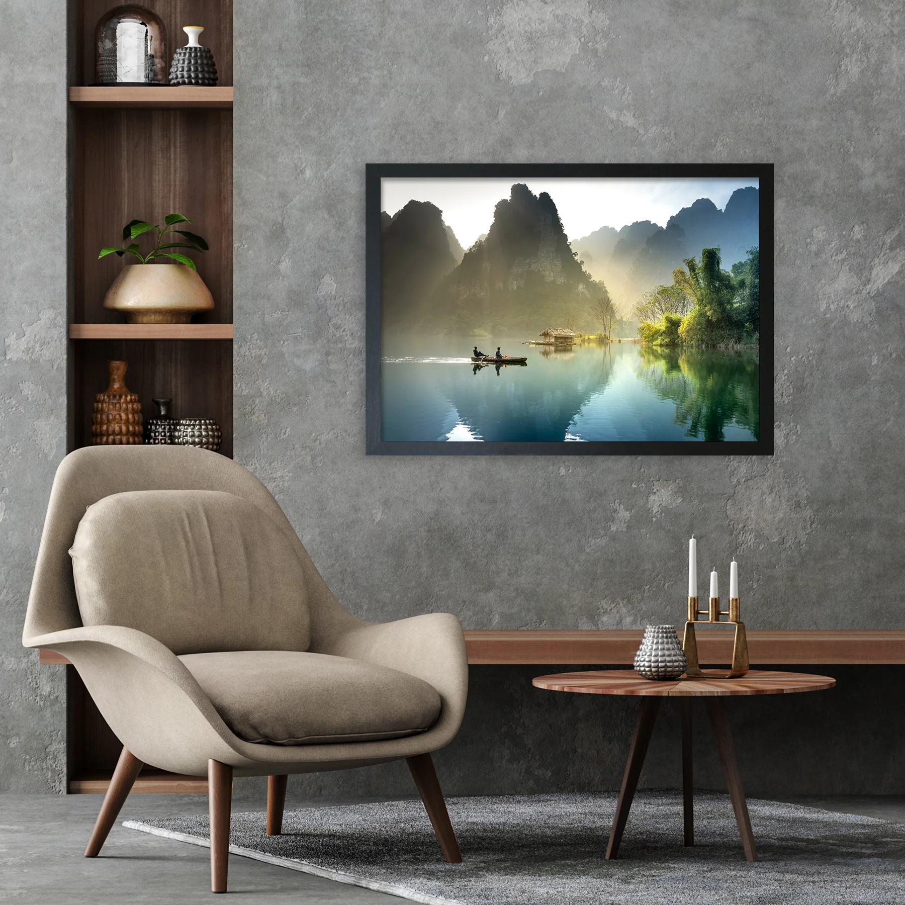 Posterrahmen 50 x 70 cm Holzdekor schwarz - Image 4